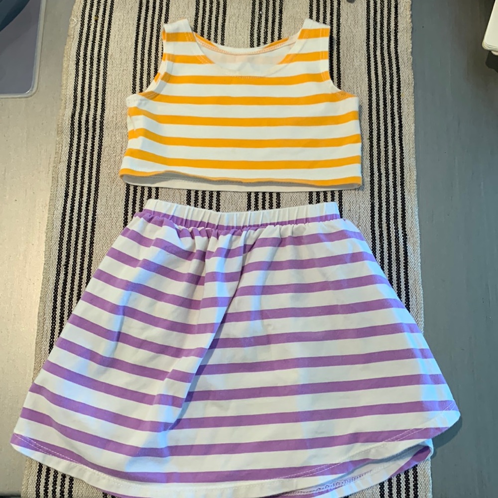 June & January cropped tank skirt. Matching set. 12-24 months.